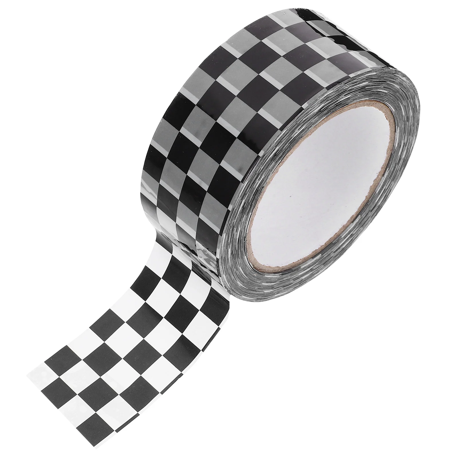 1 Roll Black White Checker Tape Simple Retro Chess Pattern Shipping Sealing Packaging Duct Tape Easy Apply Peel Fast