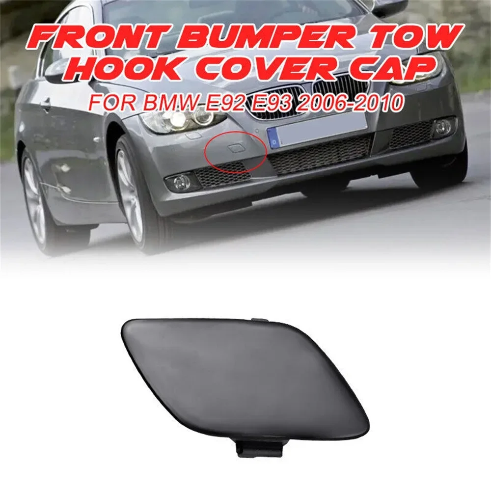 

1pc ABS Car Front Bumper Tow Hook Cover 51117187956 For BMW E92 E93 3-Series 2006-2009 328i 335i Auto Accessories Exterior Parts