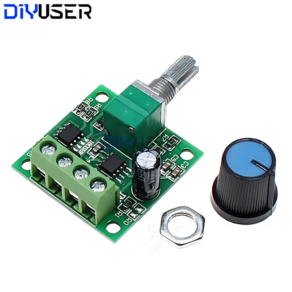 PWM Motor Speed Controller DC 1.8V-12V 2A Adjustable, Low Voltage Drive Module with Display for DIY Robotics