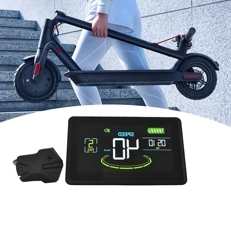 B-M H6C Electric Bike LCD Display Meter 24V-60V E Scooter LCD Panel Color Screen with USB UART for Electric Bike(5PIN)