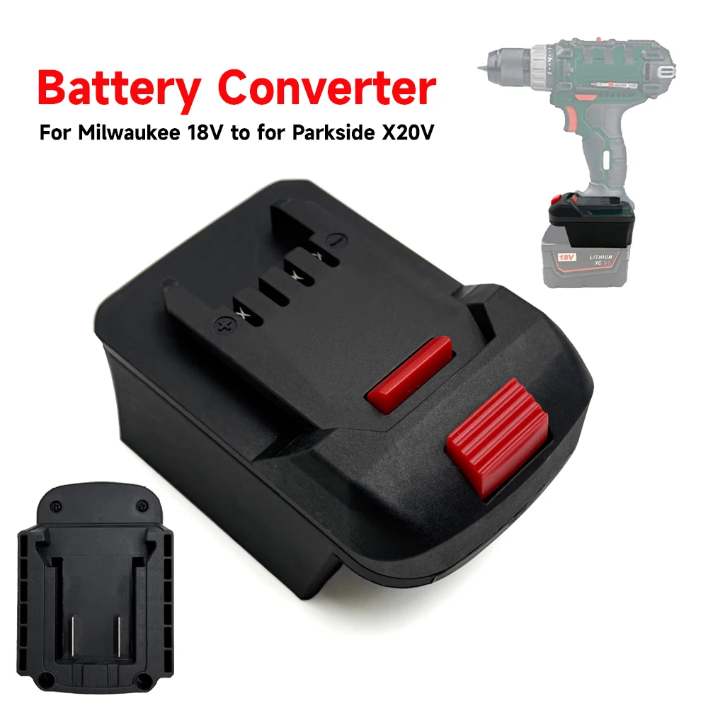 

Battery Converter Adapter For Milwaukee 18V to for Parkside X20V Lithium Power Tool Accessories (battery not included)