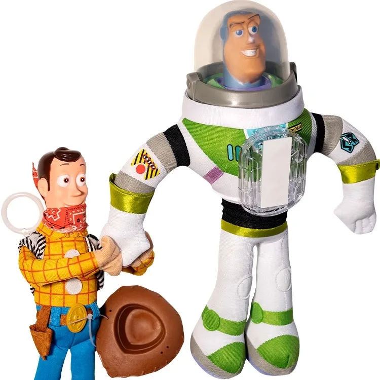 Toy Story Sherif Woody Buzz Lightyear Car Dolls Toys Outside Hang Model Statue Cute Auto Accessories Car Decoration Doll Gift