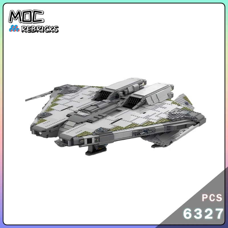 

Серия Ultimate Collection Krait Mk II, военные корабли среднего размера, MOC, строительные блоки, продвинутая модель, технология, кирпичи, наборы «сделай сам», игрушки