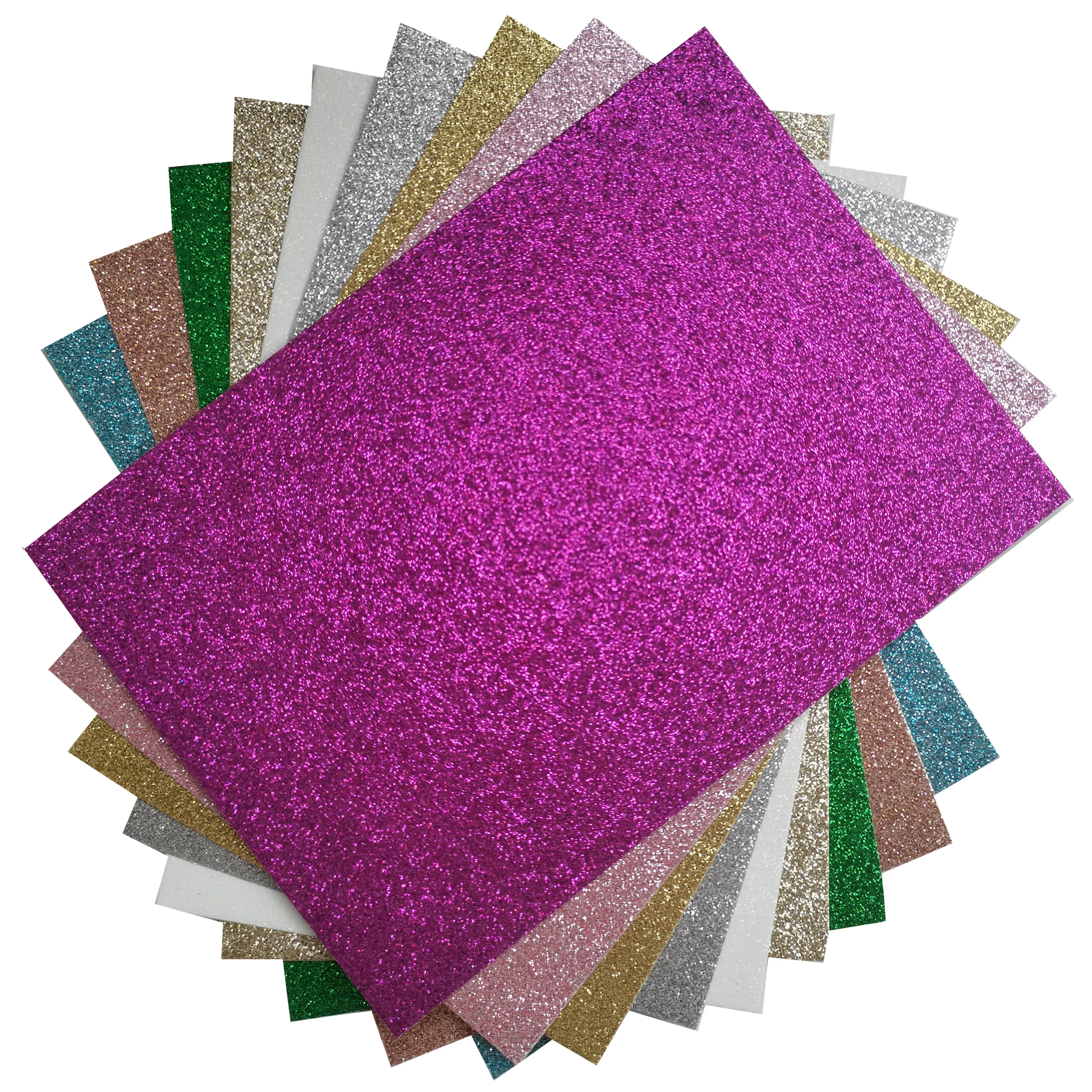 15 Sheets Purple Glitter Cardstock Paper For Arts And Crafts, DIY Party Decor 300Gsm 12*12