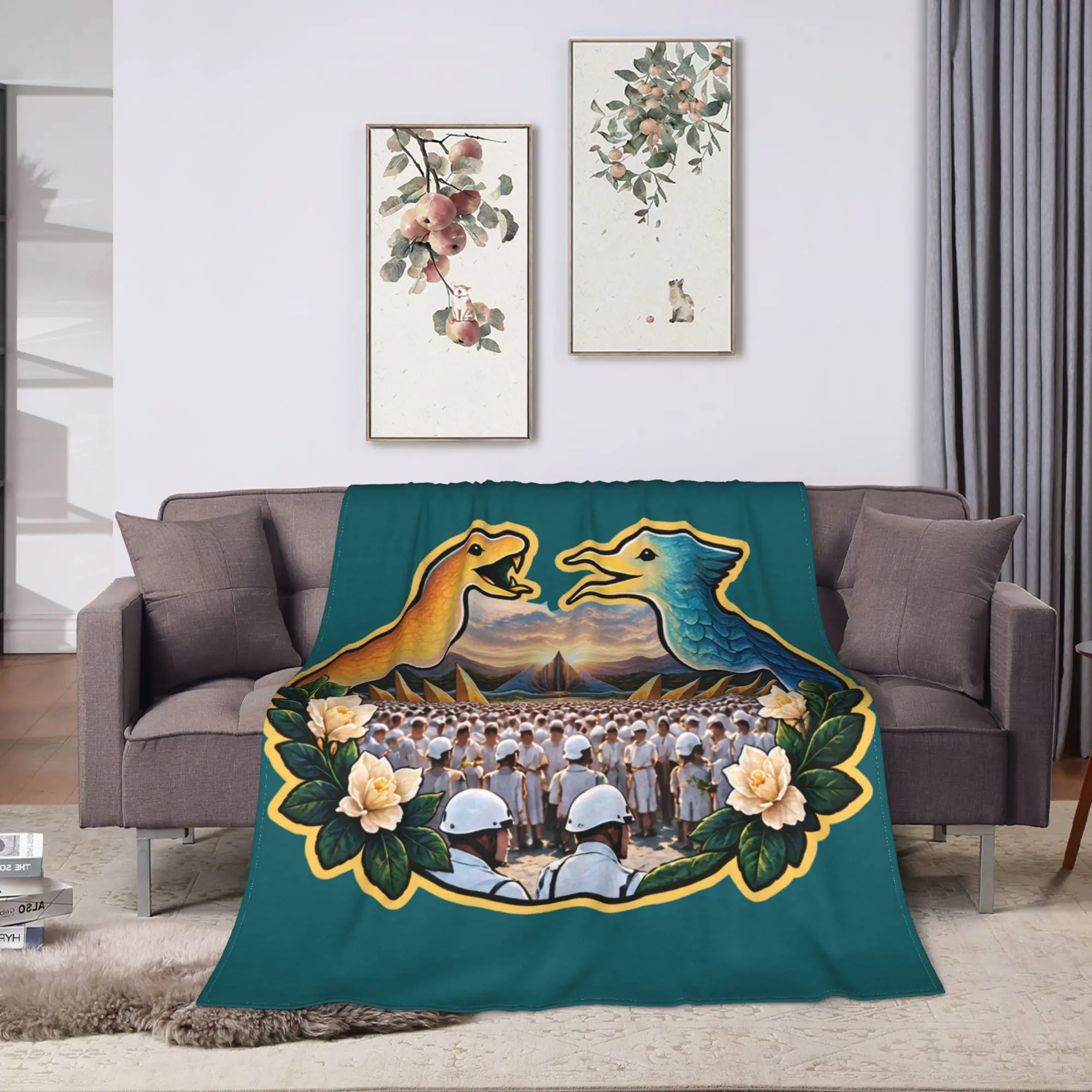Haymitch Abernathy Sunrise on the Reaping Blanket Quality Soft  Throw Blanket Winter Kids Bedroom Street Trend Bedspread