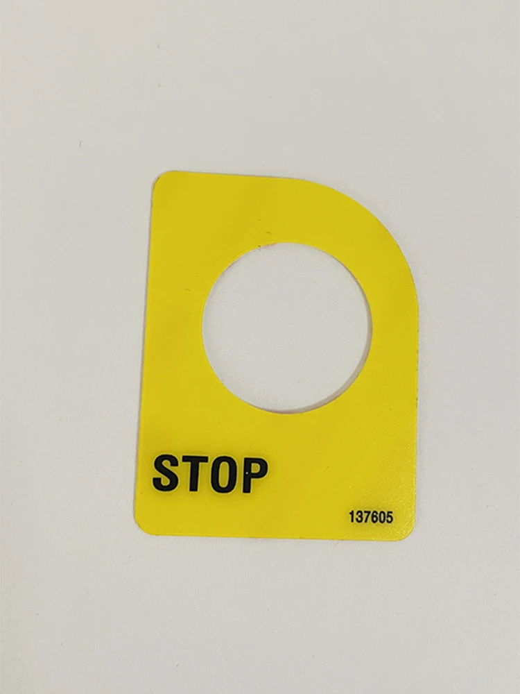 High-Quality Replacement Aerial Lift Parts Decal E-Stop 137605GT 137605 for Personnel Lifts GR-20 GR-15 GRC-12 QS-15 QS-12