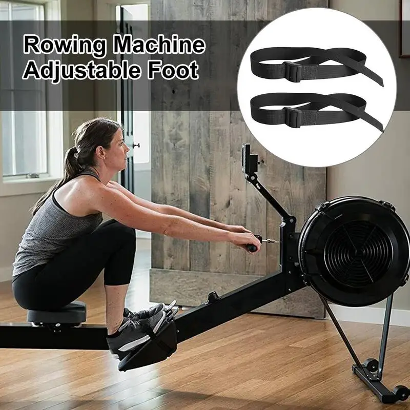 Rowing Machine Foot Straps 2X Elliptical Foot Straps For Fitness Rowing Machine Foot Straps For Leg Sports Gym Cycling Machine