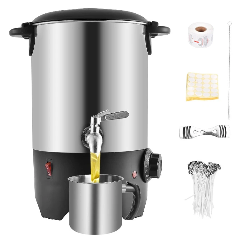 5-Liter Large electric wax melting pot with quick pour nozzle Commercial manual activity wax melting furnace wax bucket