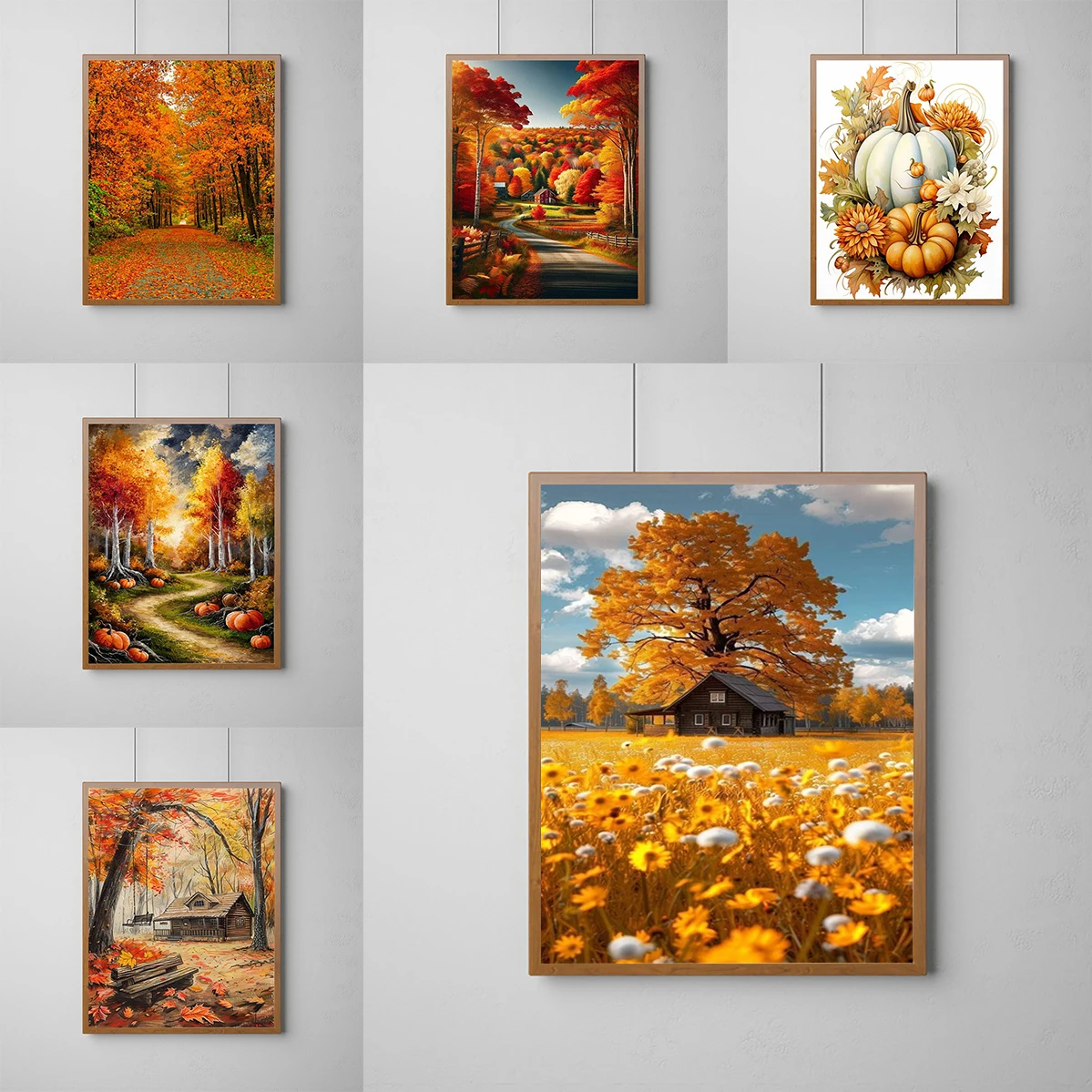 

Autumn Decoration Canvas Painting Poster Posters for Wall Decor Vintage Decorative Paintings Fall Decorations Art Mural Home the