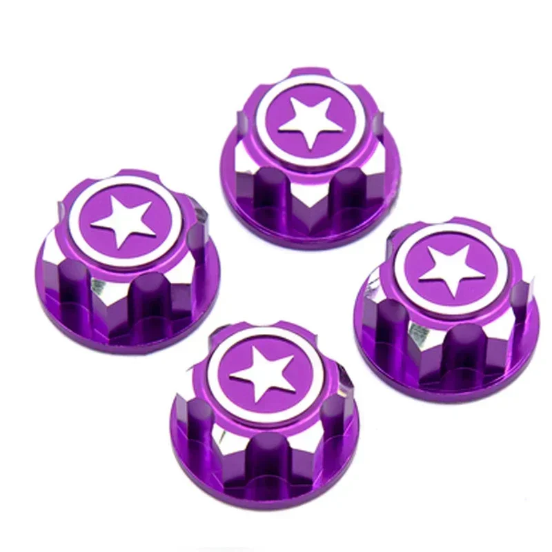 4pcs Écrous Roue Hexagonaux 17mm VGOL - Couvercle Anti-poussière Pour Voiture RC 1/8 Noir