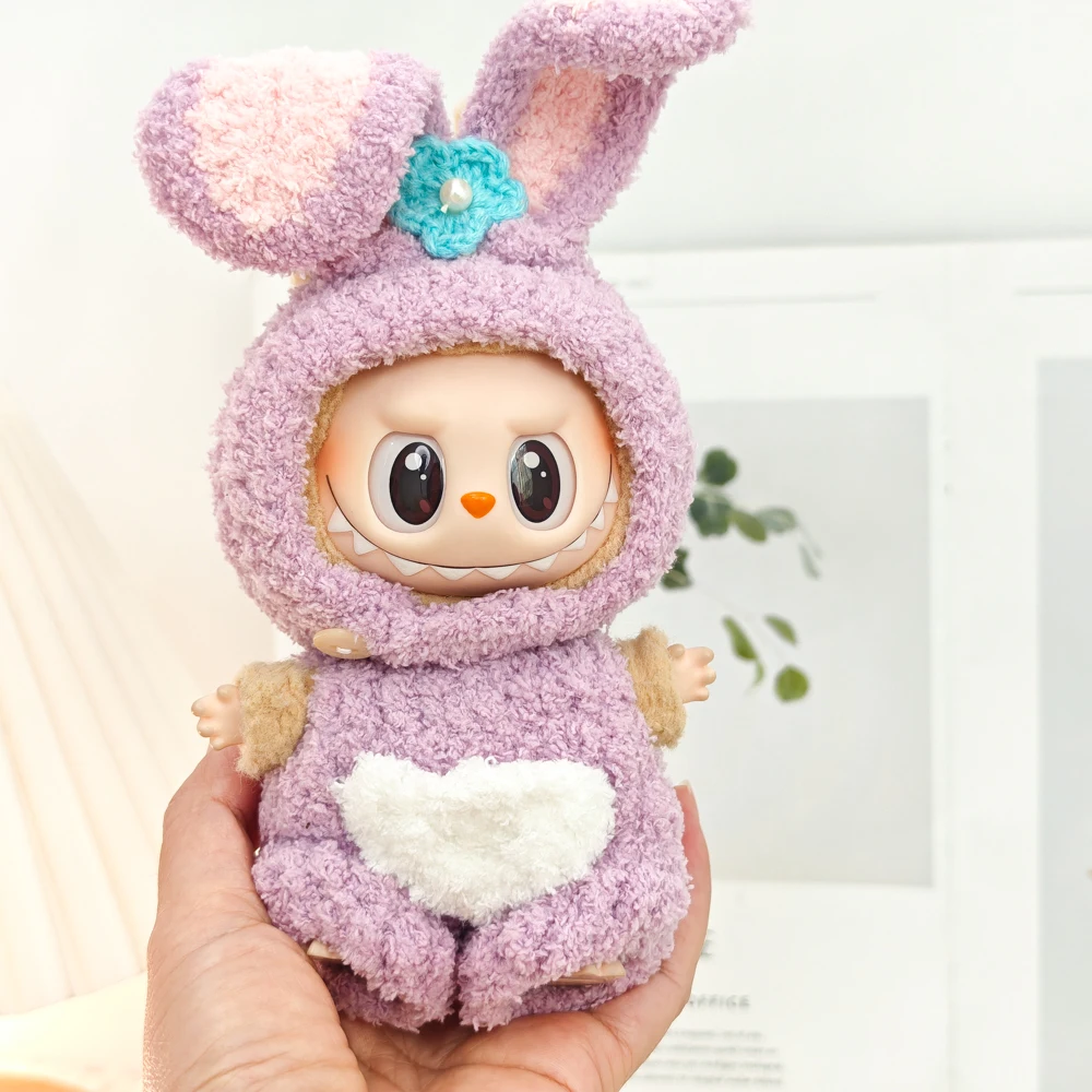 

Мини-плюшевая кукла, одежда, аксессуары для Кореи, Kpop Exo Labubu V1 V2, куклы-идолы, гусь, динозавр, макарон, одежда, подарок