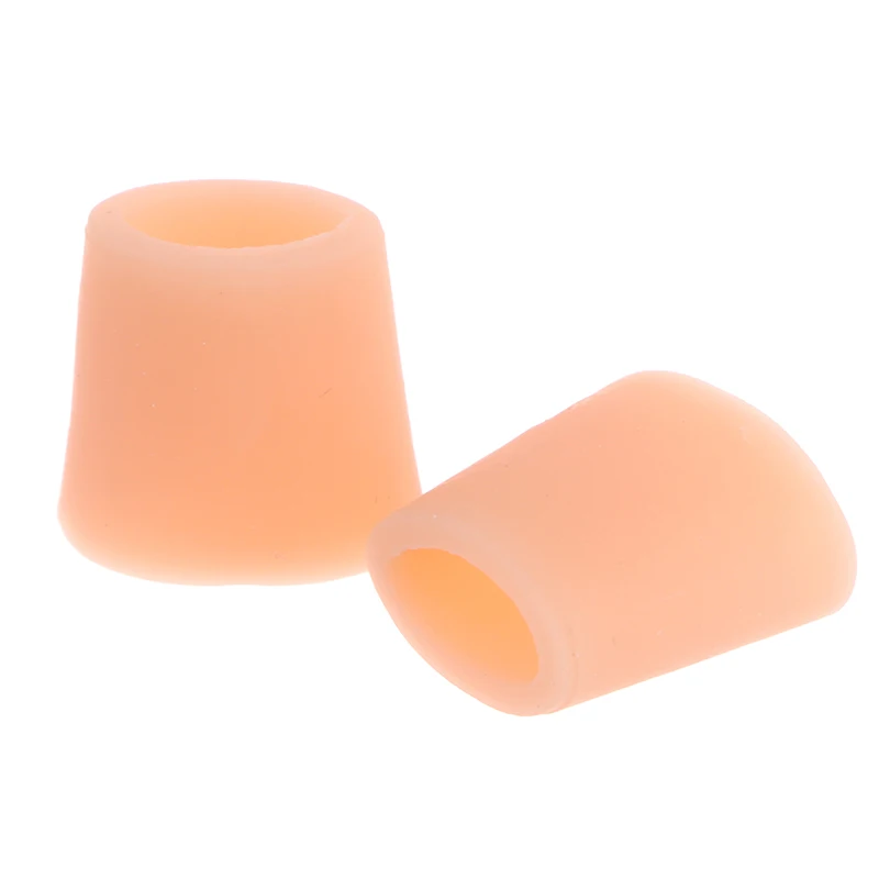 2 pçs silicone pequeno dedo do pé tubo calos bolhas corrector pinkie protetor gel joanete dedo do pé proteção gel manga cuidados com os pés