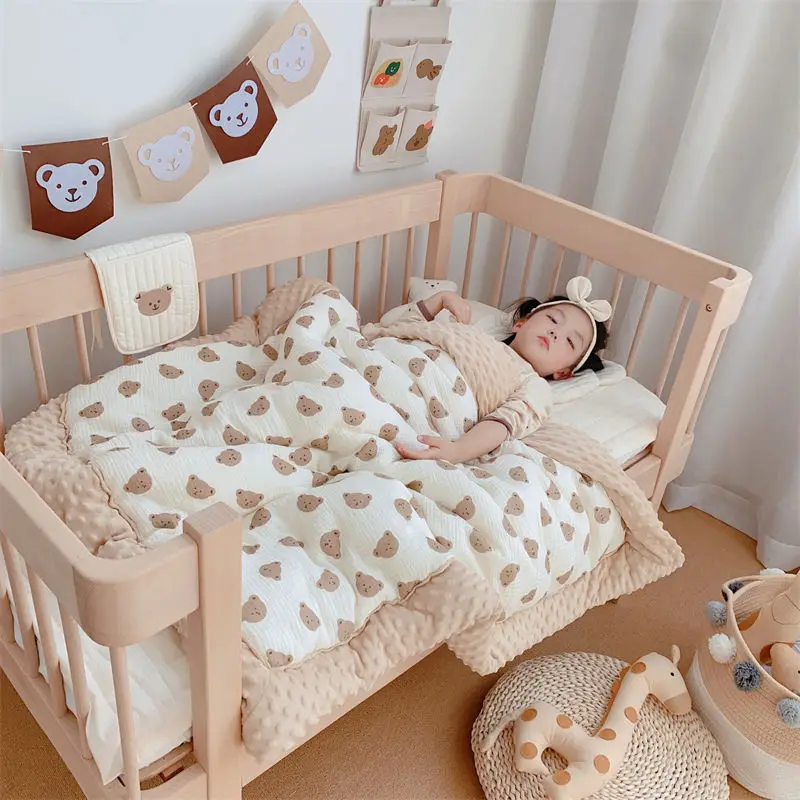 Autumn Winter Soft Warm Short Velvet Newborn Blanket Double Sided Children's Blanket Spring Summer Cotton Yarn Baby Blanket