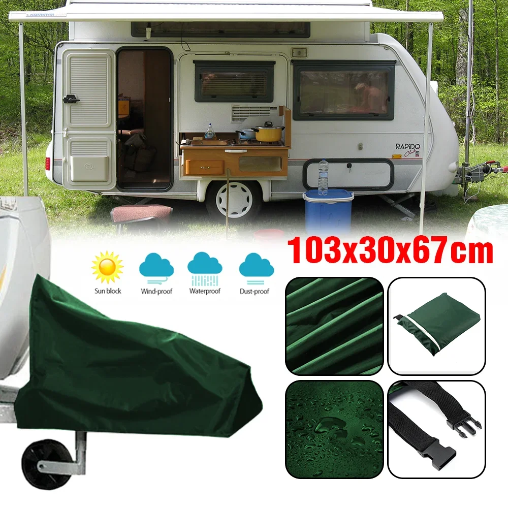 Universal Dustproof Caravan Hitch Cover, Trailer Tow Ball, Acoplamento Lock, impermeável, 3 cores, 1030x670x990x300mm