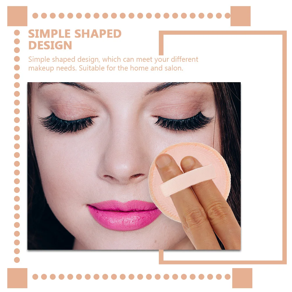 

15pcs Rounded Powder Puff Simple Makeup Pads Supple Small Face For Loose Powder Application Women Girls Tool