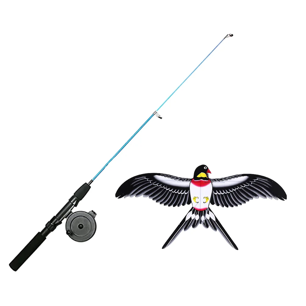 

Swallow Bird Kite Easy to Fly Kite Outdoor Funny Kite for Kids with Fishing Pole (Random Color) Children Kite