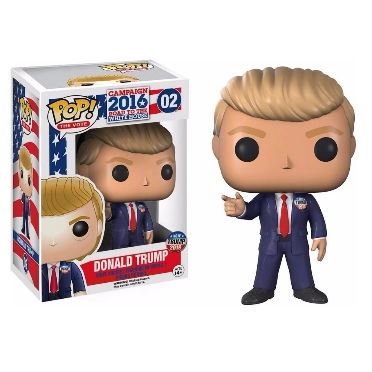 President Funko Pop Former DONALD TRUMP Знаменитая кампания президента Америки 2016, # 2, виниловая фигурка, коллекция моделей, игрушки для кукол