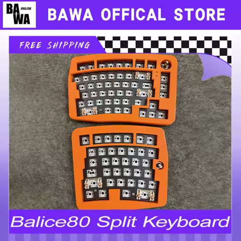 Balice80 Alice Split Keyboard Wired Keyboard Single Mode Split Keyboard Kit Support Qmk Vial Ergonomics Custom Gamer Accessory