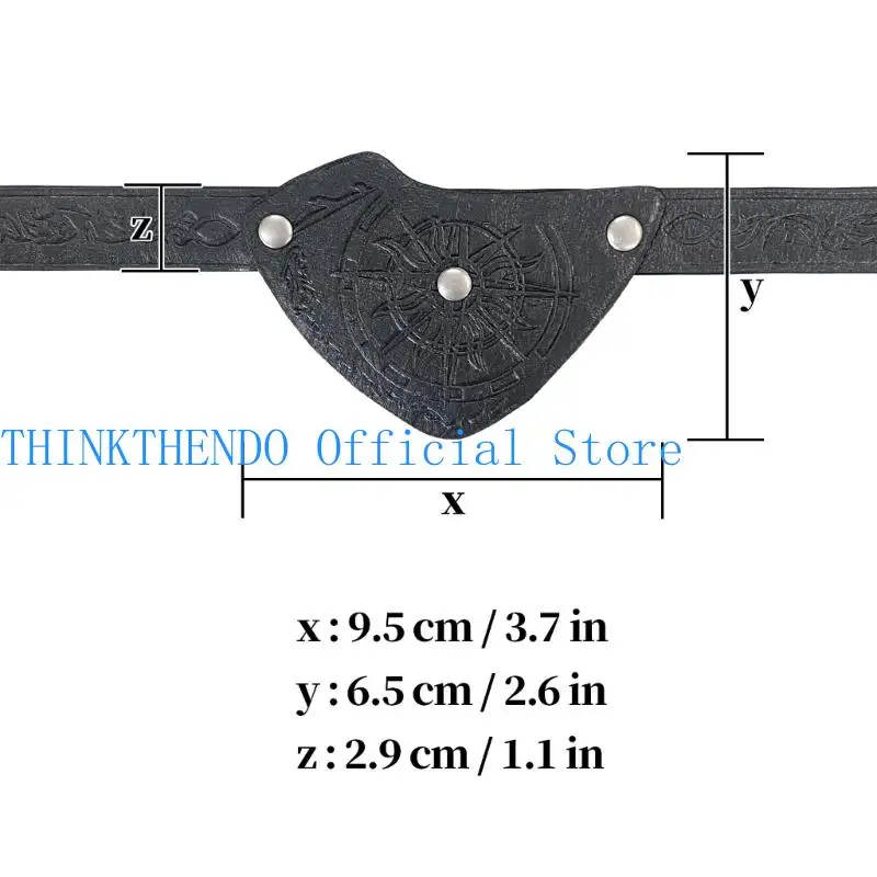 39BB Pedieval Pirate Eye Patches Vintage Embossed Eye Eye Mask เครื่องแต่งกายยุคกลางสำหรับการเล่นบทบาทฮาโลวีนผู้ชาย