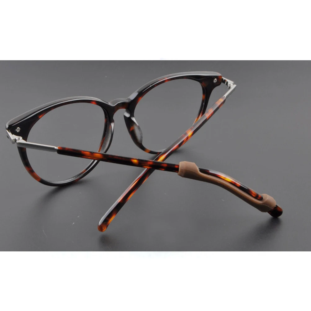 

20 Pairs Soft Silicone Eyewear Leg Sleeve Non Slip Spectacle Frame Cover Durable Replacement Glasses Accessories Grey