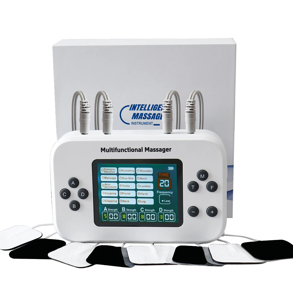 

4 Outputs Electric EMS Muscle Stimulator TENS Body Massager Physiotherapy Pulse Digital Therapy Acupuncture Massage Machine