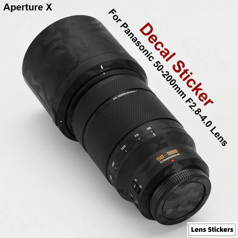 

Наклейка на объектив Panasonic 50-200mm F2.8-4.0, защитная пленка от царапин, защитная пленка для корпуса, наклейка-деколь для Lumix G 50-200