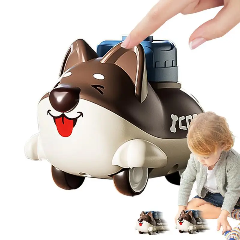 Press And Go Toys Press Go Friction Dog Car Toys Friction Powered Push And Go Pull Back Race Car Toys For Aged 3 Kids Toddler