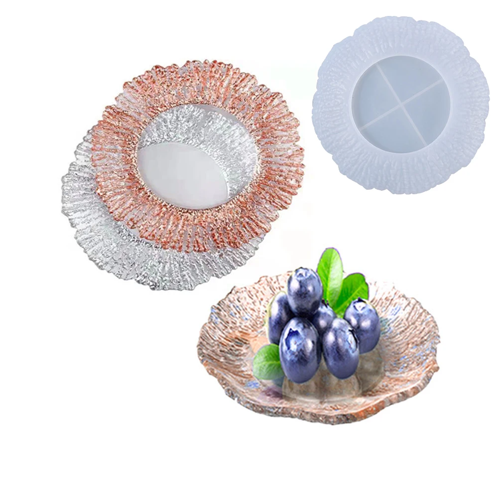 

Dish small plate Cup Mat Silicone Mold Diy Handmade Tool UV Epoxy Resin molds Decorative Craft Ornament