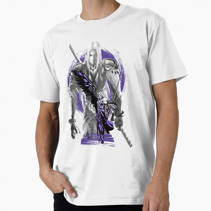 

Angel of Death Sephiroth v2 Final Fantasy Game Gift T shirt 100% cotton Short Sleeve Graphic Clothes All size tops S-6XL