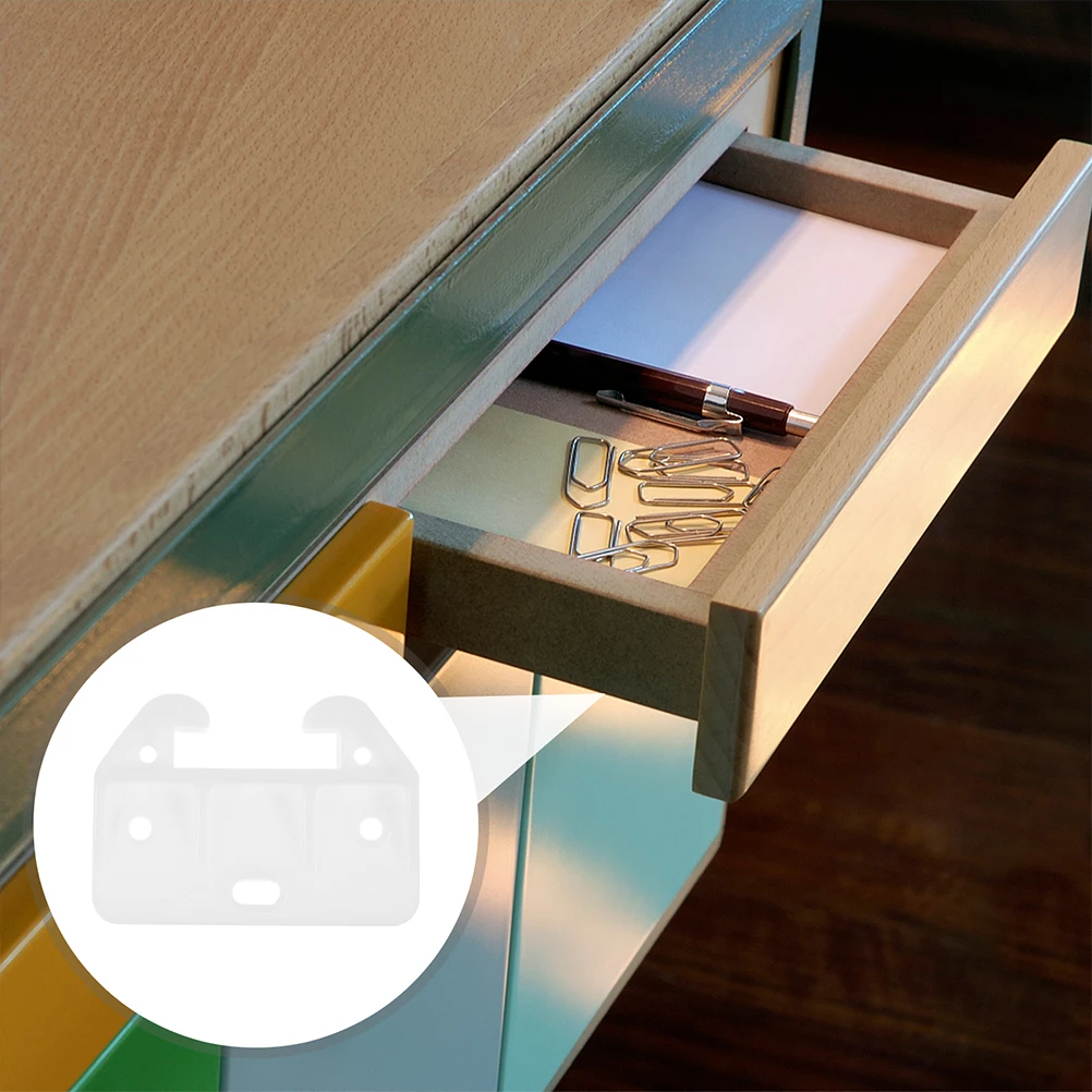 

24Pcs Drawer Guides Plastic Drawer Stops Smooth Operation Track Replacement Slides for Cabinet Dresser Drawers