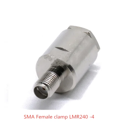 1Pcs  SMA Male & Female Clamp For LMR240 RG8X/5DFB LMR300/7DFB LMR400 Cable RF Adapter Coaxial Connector  High Quanlity 50ohm