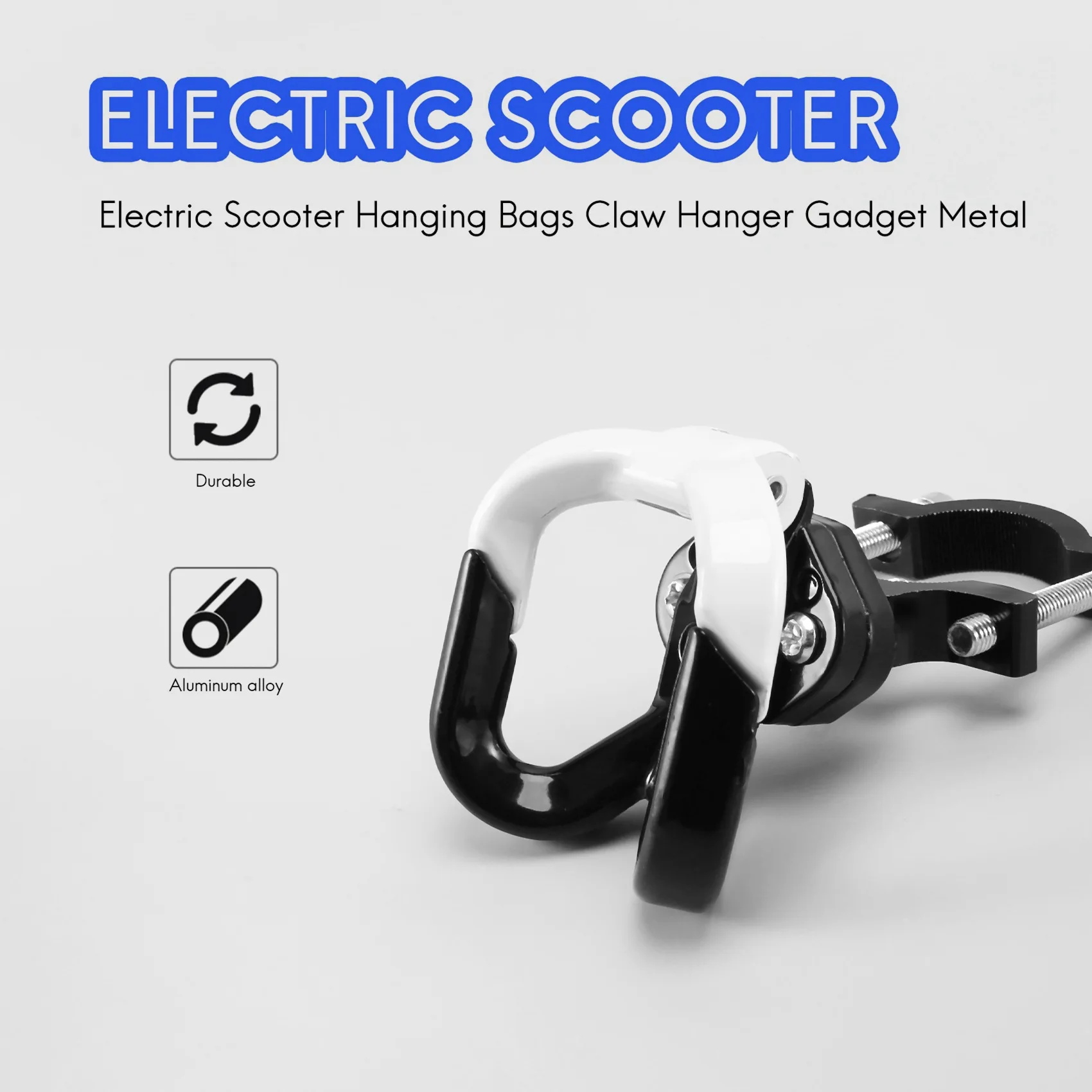 

YHOLI-Electric Scooter Aluminum Bags Double Hook For Ninebot Max G30 Scooter Hanger Gadget Claw
