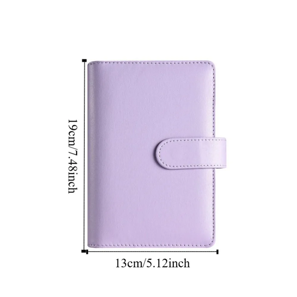 Buku Catatan Anggaran Tunai A6 dengan Kancing Magnet, Warna Macaron, Lembar Lepas, Penggaris, Perencana Harian, Folder Kulit PU, Alat Tulis