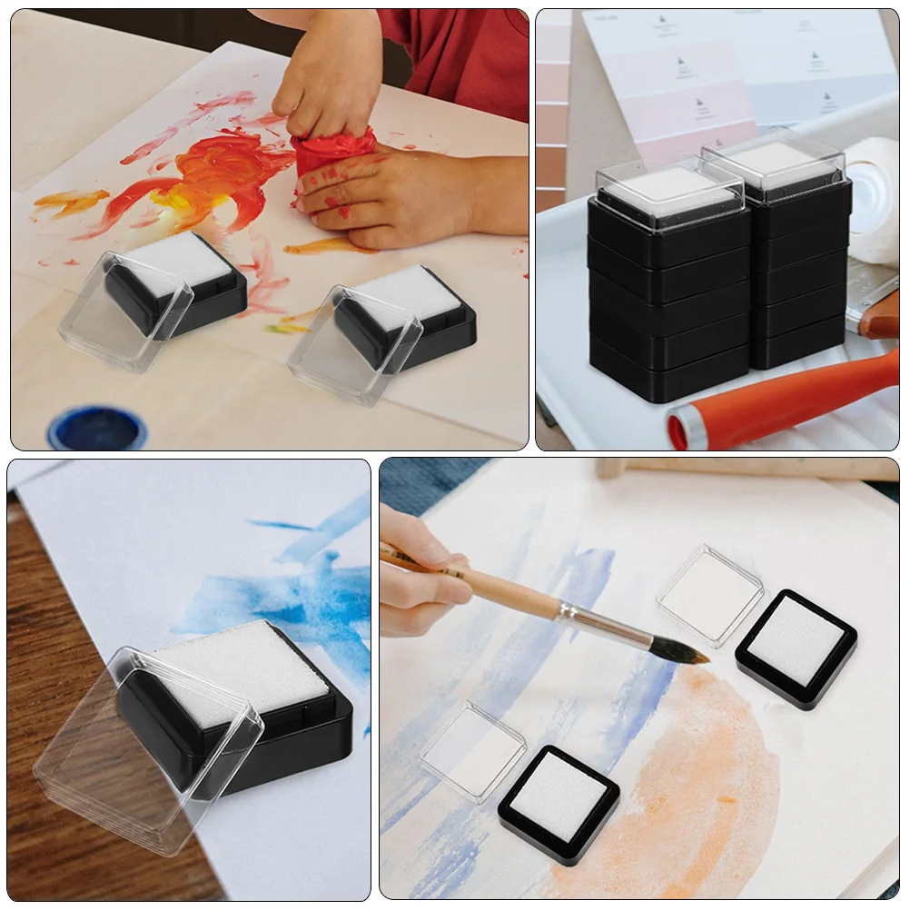 20 قطعة منصات الحبر فارغة Diy بها بنفسك الحرفية ختم الوسادة لسكرابوكينغ بصمة الفن بصمة مشاريع قابلة لإعادة الاستخدام مربع Inkpad #2