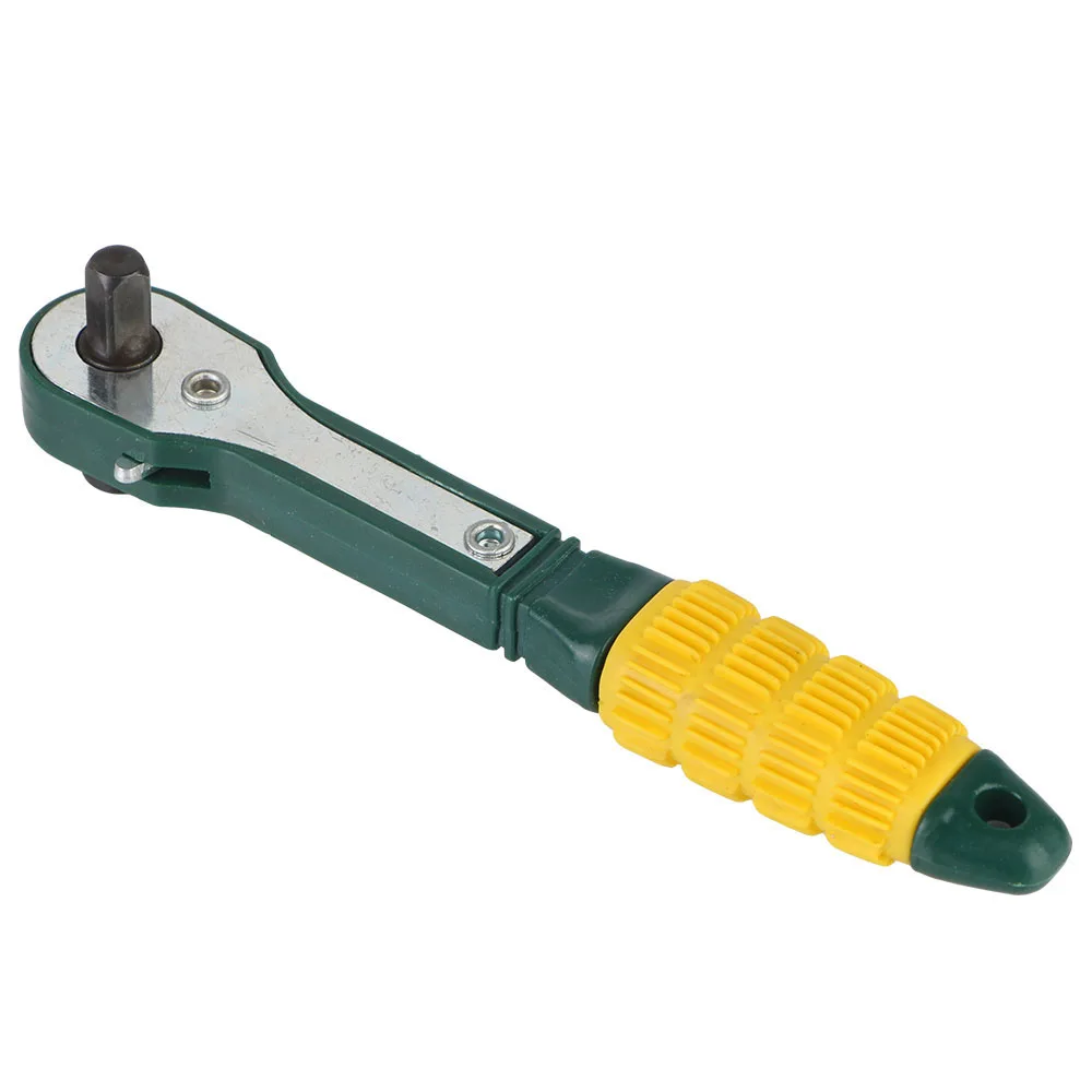 Adjustable Quick Socket Wrench Tools Green Rapid Ratchet Wrench Mini 1/4 Screwdriver Rod Easy to Use