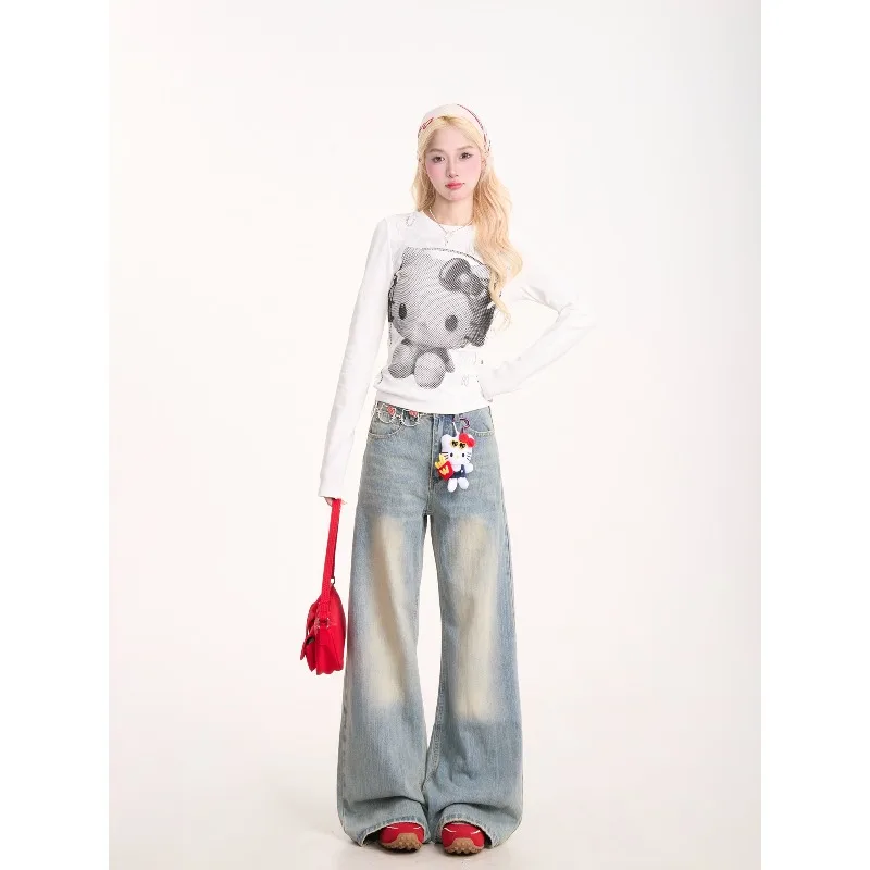 

Hello Kitty, популярная быстросохнущая одежда для женских футболок со свежими 3D-печатными узорами, ретро-версия