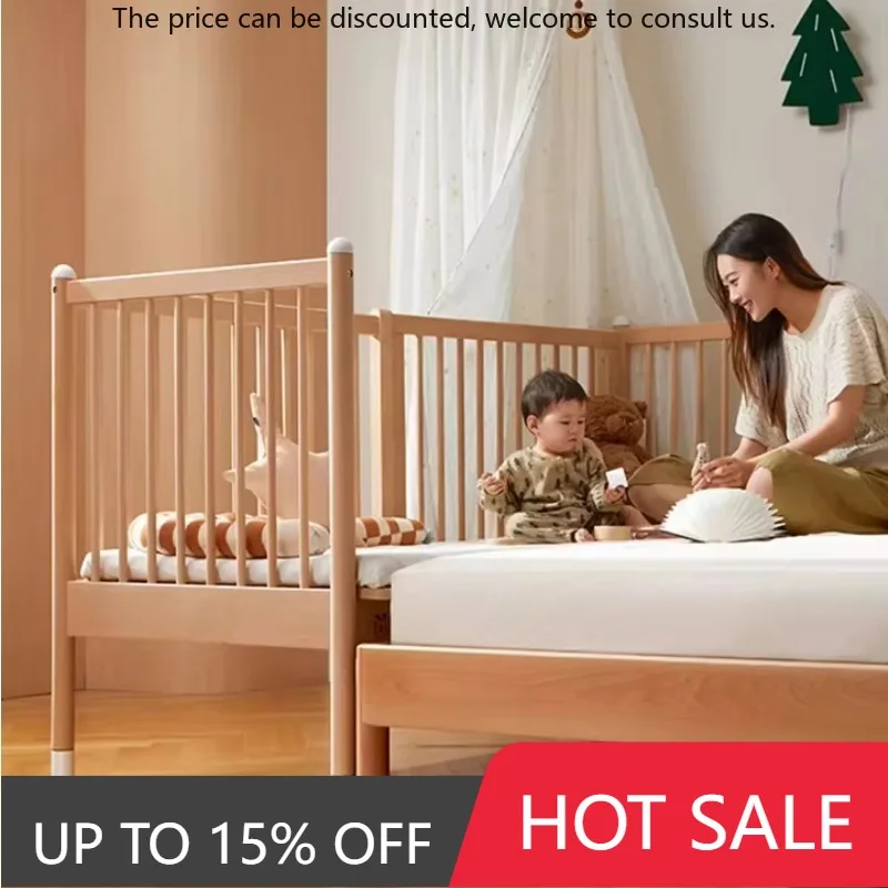 

Non-Toxic Paint Modern Design Wooden Baby Beds OEM Multi-Functional Wooden Crib Changing Table Baby Wooden Crib