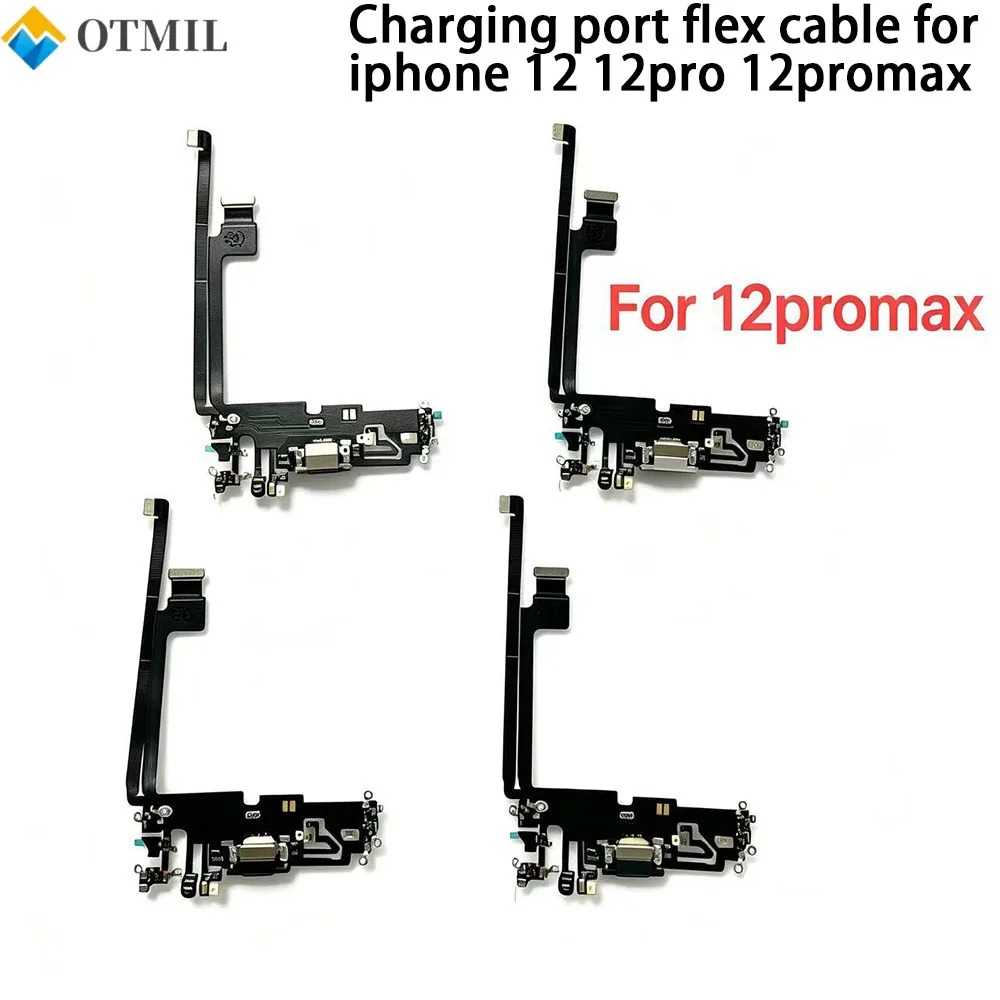 USB Charger Port Dock Connector Flex Cable For iPhone 12 12 Pro 12 Pro Max Replacement Repair Parts Easy Installation Durable