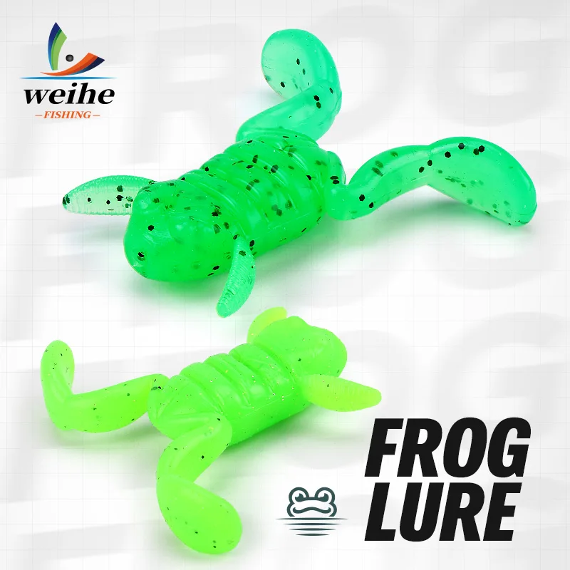WEIHE 2er-Pack Frosch-Kickköder für den Wildfischfang – Schwimmender Unterwasserköder für Barsch, Schwarzfisch und Wildfische