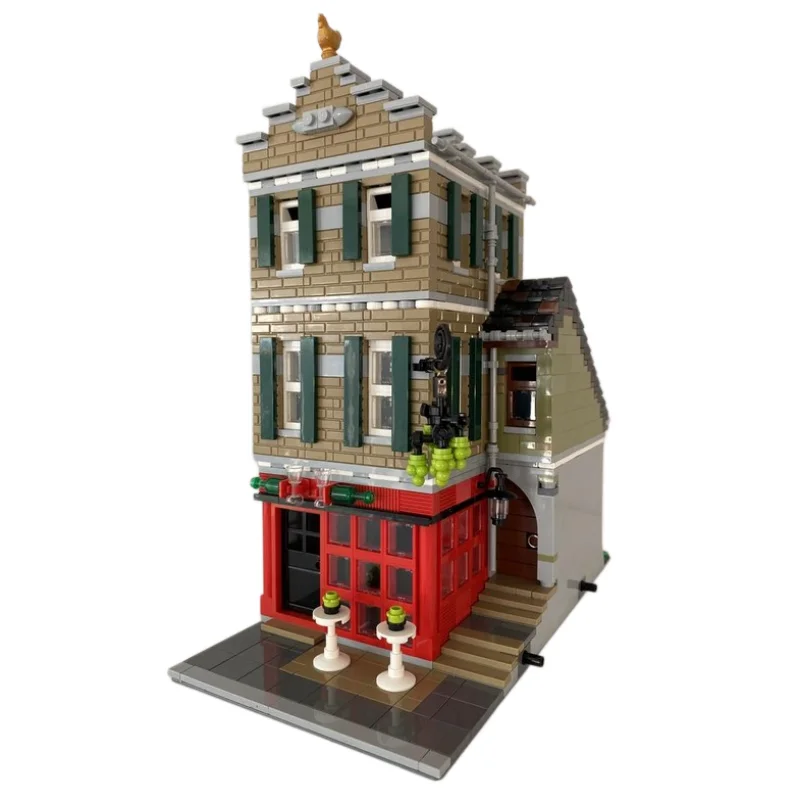 

1331PCS MOC modular building grape wine bar, city streetscape decoration, DIY assembly toy set, gift model