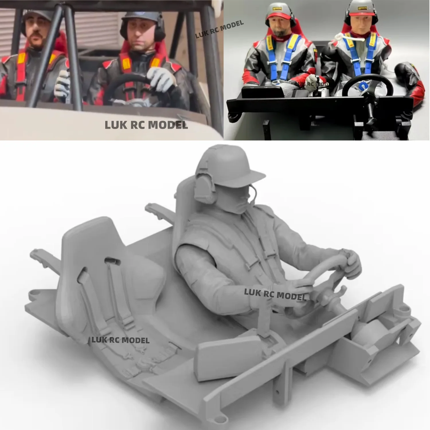 

One Doll FDM for 1/10 RC Crawler VP OPTIC H10 Unpainted Unassebmled KIT No Servo Vehicle Cab Steering Wheel Doll Head Hand