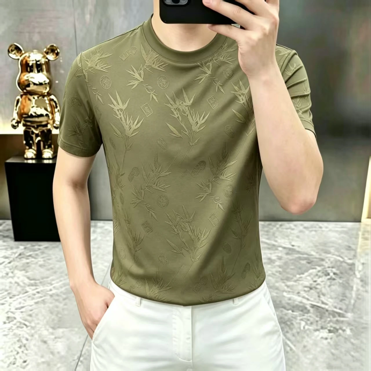 Summer New Style Men's Short-Sleeved Round-Neck Fashion Casual T-Shirt POLO Shirt