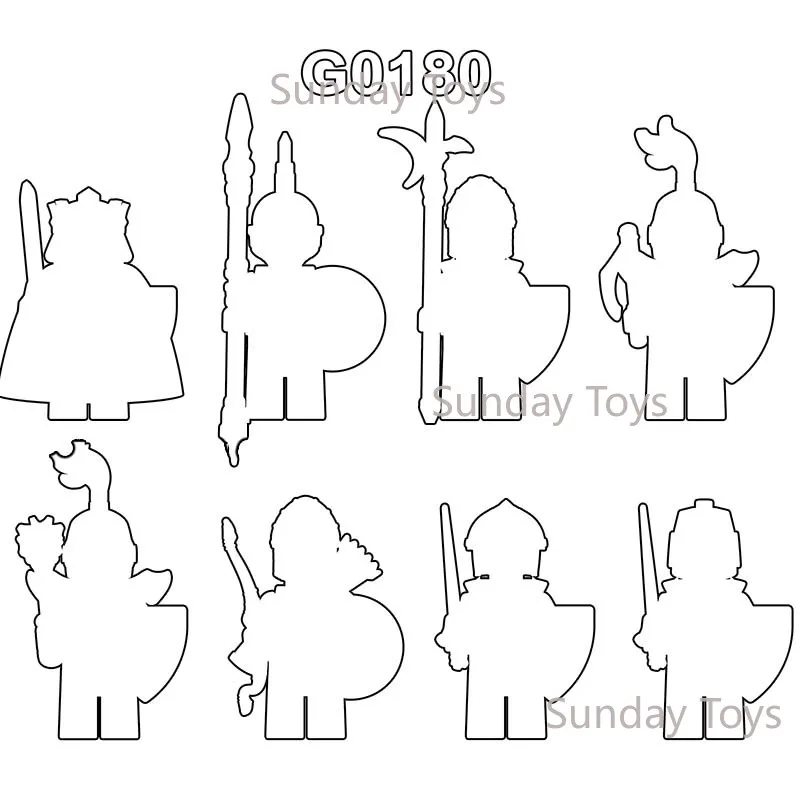 

1PCS Medieval Movie Knights Building Blocks toys G0180 GH0624 GH0625 GH0626 GH0627 GH0628 GH0629 GH0630 GH0631