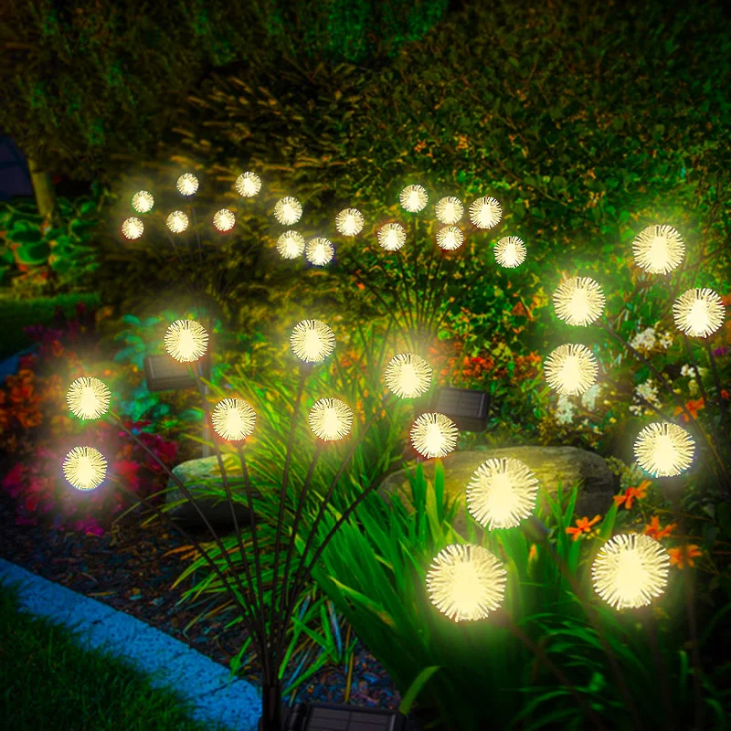 

Outdoor Solar Dandelion Light Lawn Yard Garden Villa Lawn Balcony Atmosphere Decoration Ground Insertion Led Light for Landscape