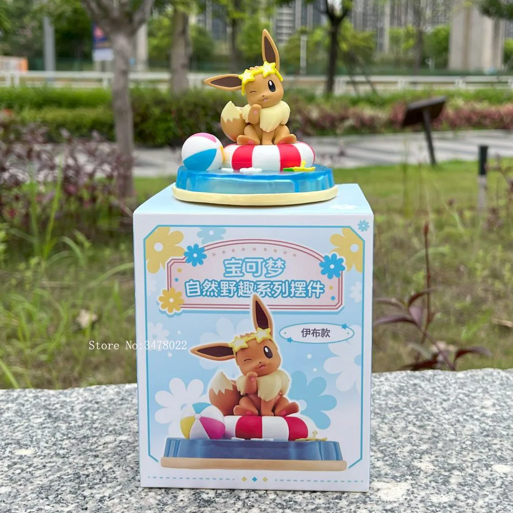 Original Pokemon Natürliche Spaß Psyduck Pikachu Eevee Mauzi Bulbasaur Slowpoke Anime Action-figuren PVC Spielzeug Kawaii Puppe Geschenk