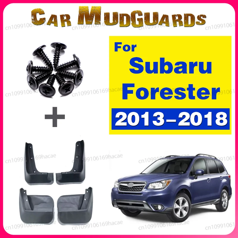 

4pcs Car Fender Flares for Subaru Forester SJ 2013 2014 2015 2016 2017 2018 Front Rear Splash Guards Mud Flaps Mudguards Mudflap