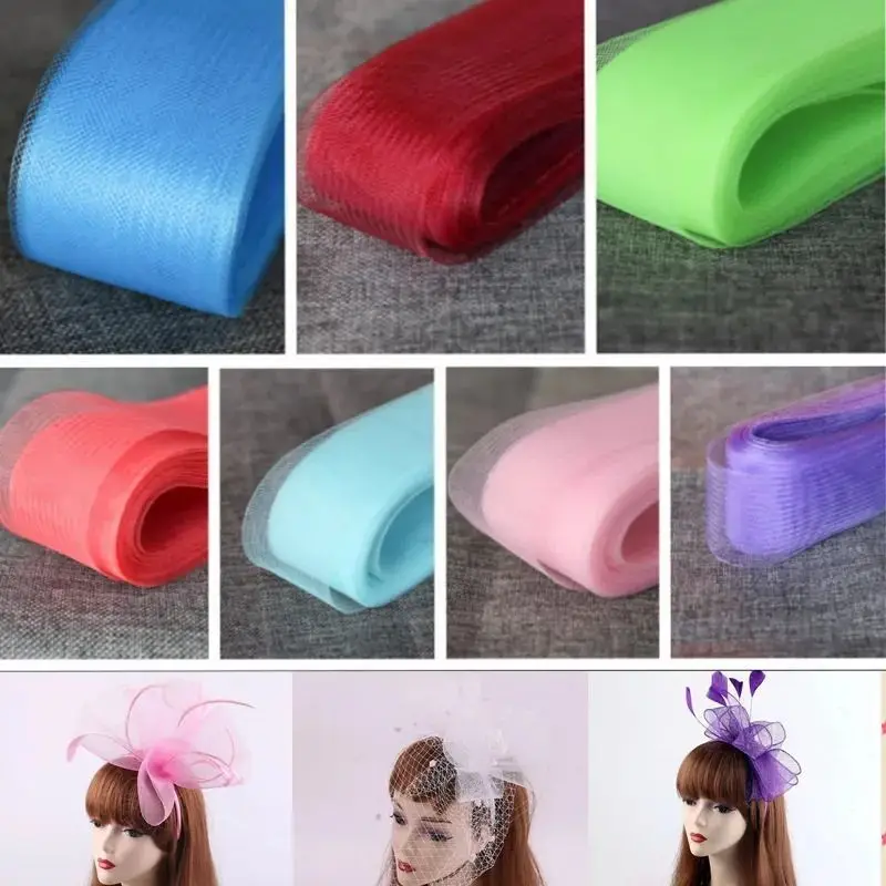 25/50/100/200Yard Stiff Horsehair Braid Mesh Braid Trim Polyester Stiff Ribbon Bon Sew Wedding Dress Gowns Skirt Hat Accessories