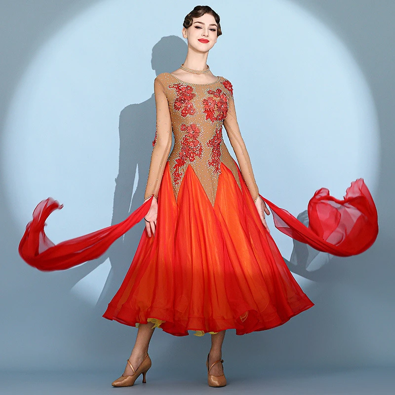 ODBD1281 Abito da competizione per sala da ballo da donna di usura di prestazioni di alta qualità di vendita calda