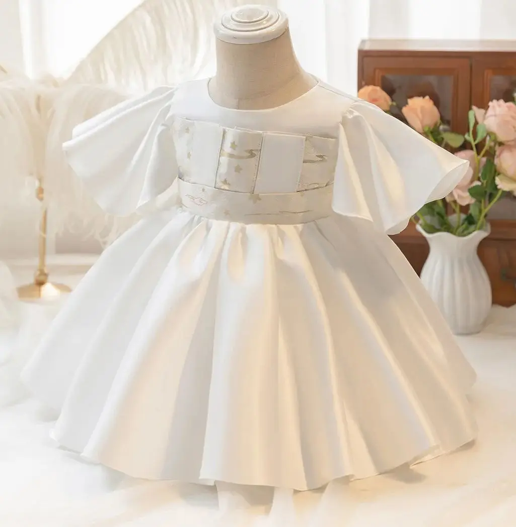 Infant Girl Princess Dresses Vintage Baby Girls Dress for Occasions 0-3T Kid Clothes