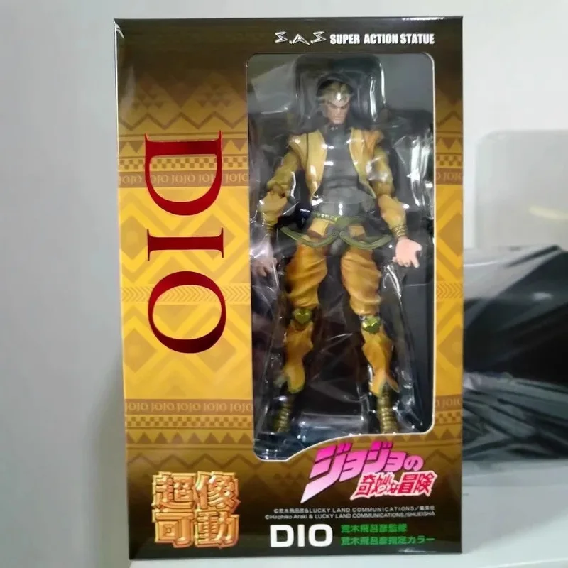 Novo 17cm jojo's bizarre adventure stardust crusaders kujo jotaro dio brando anime figuras de ação modelo coleção brinquedos